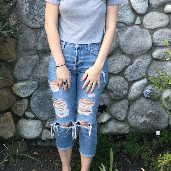 Top Shop Hayden Ripped High Rise Denim - 26 - Picture 5 of 5